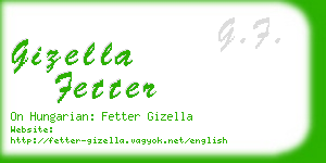 gizella fetter business card